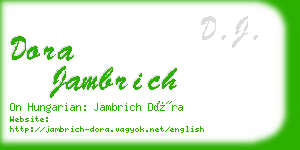 dora jambrich business card